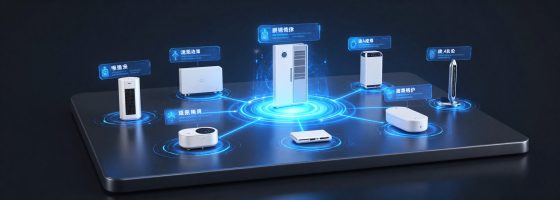 Connected smart devices on a control platform
